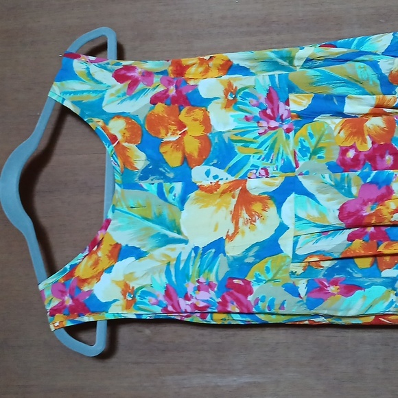 Jam's World Floral Slvls Maxi Dress M w Pockets - Picture 4 of 4